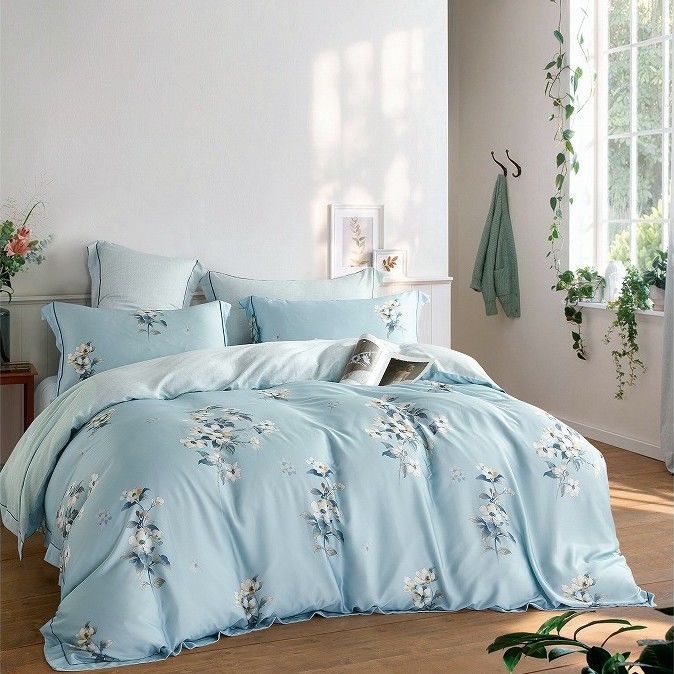 El consolador 100% de Tencel fijó el sistema floral colorido de la cubierta del edredón de 230TC Tencel